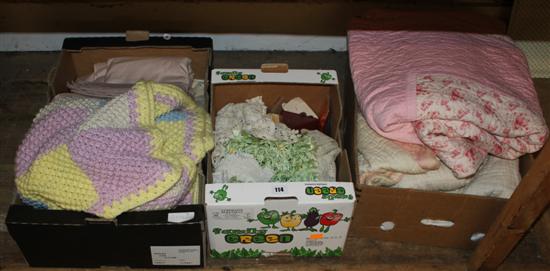Mixed textiles & Durham quilt etc
